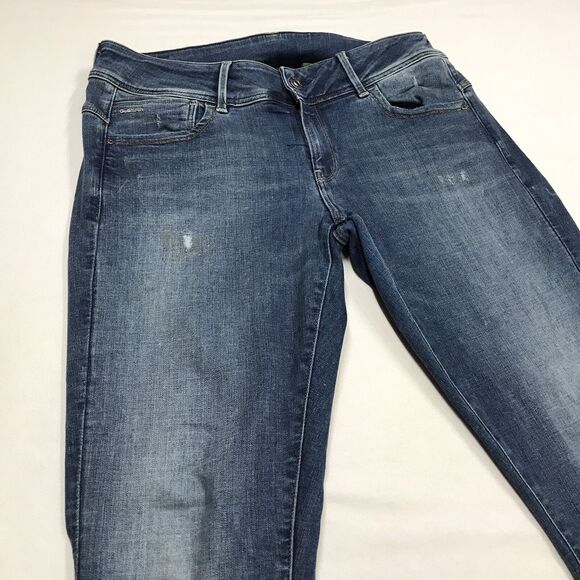G STAR RAW Lynn Jeans Women 34x32 (32x31 actual) Mid Super Skinny Slim Distress - Picture 6 of 16